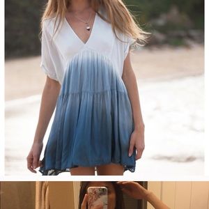 Blue ombré free people size small dress